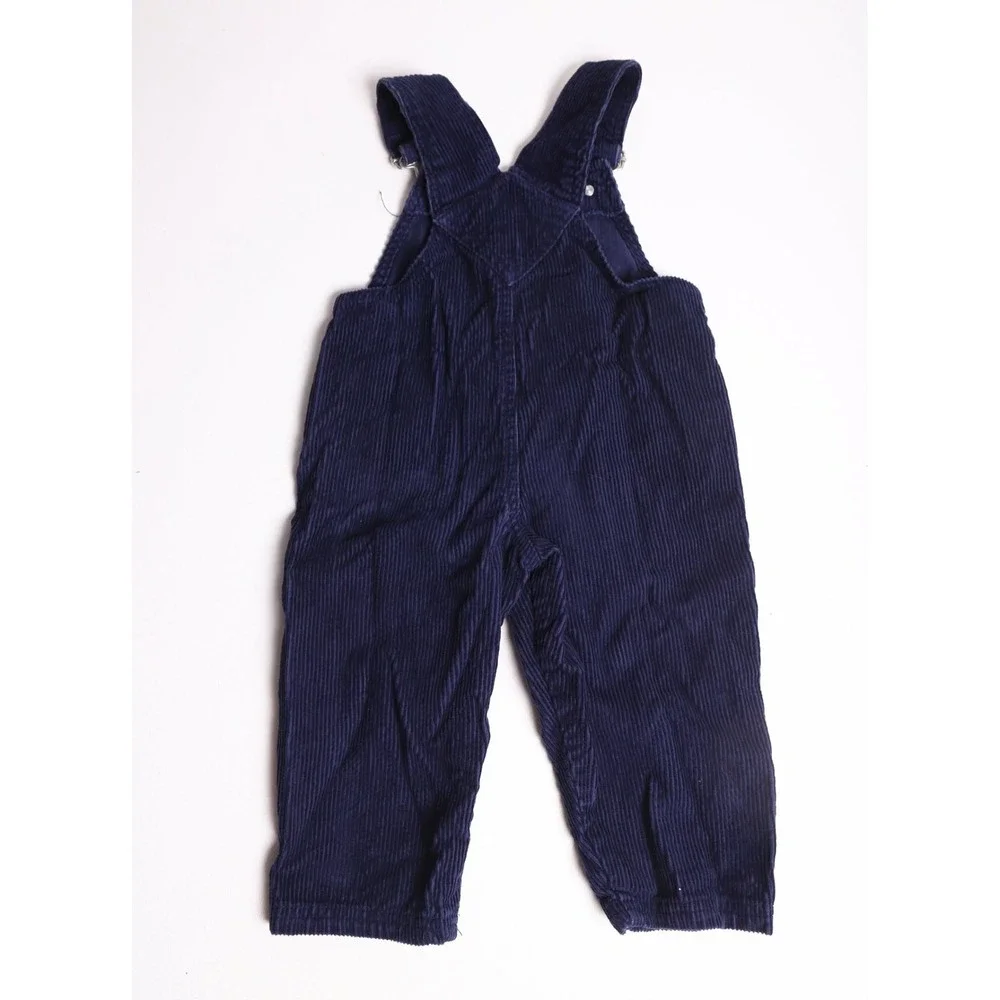 Disney 102 Dalmatians Navy Blue Corduroy Overalls Toddler Boys Size 2T Vintage